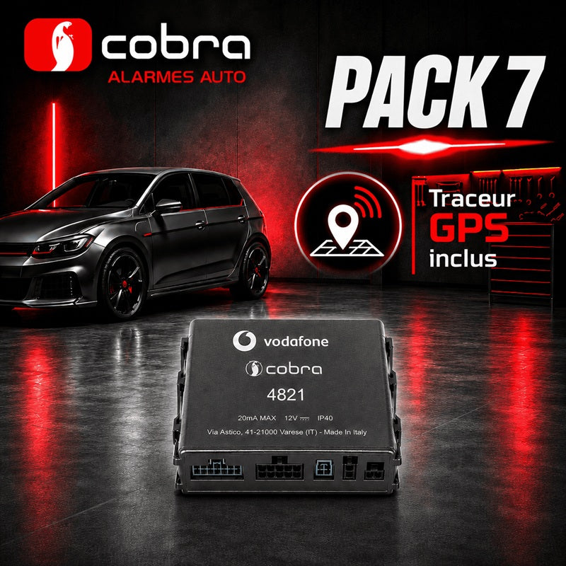 Alarme Cobra 4821 CAN BUS + Détecteurs de chocs et soulèvement + Traceur GPS