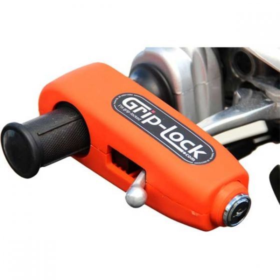 antivol moto grip lock levier frein orange