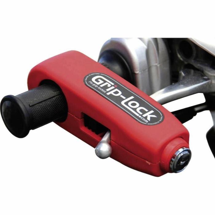 antivol moto grip lock levier frein rouge
