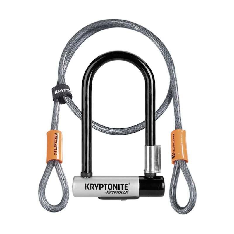 antivol u velo kryptonite kryptolok serie 2 mini 7 gris cable flex