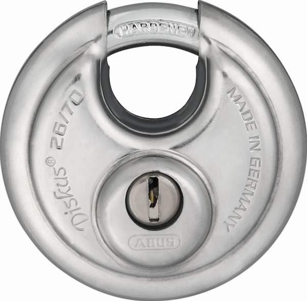 Cadenas ABUS Diskus 0/70 Antivol à Disque - Acier Inoxydable - Protection 360° - Fabriqué En Allemagne