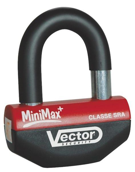 Antivol Mini U Bloque Disque Homologué Alarme MINIMAX+ VECTOR SRA Moto +  chaine