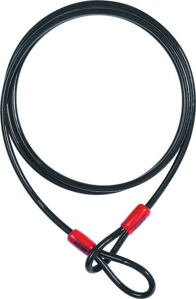 2 sur 3 Longueur : 50 m Drahtseile24 Câble à passants en acier gainé avec œillets et cadenas ABUS Câble antivol 1 m – 50 m Épaisseur : 3 mm 